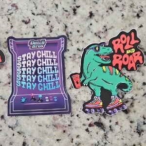Dutch Bros Stay Chill Arcade and Dinosaur Sticker Set